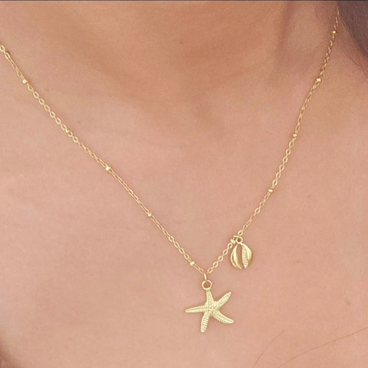 Starfish + Shell Summer Necklace