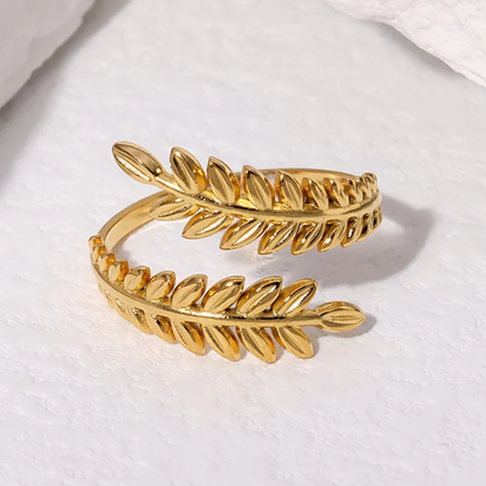 Leaf Shape Open Rings