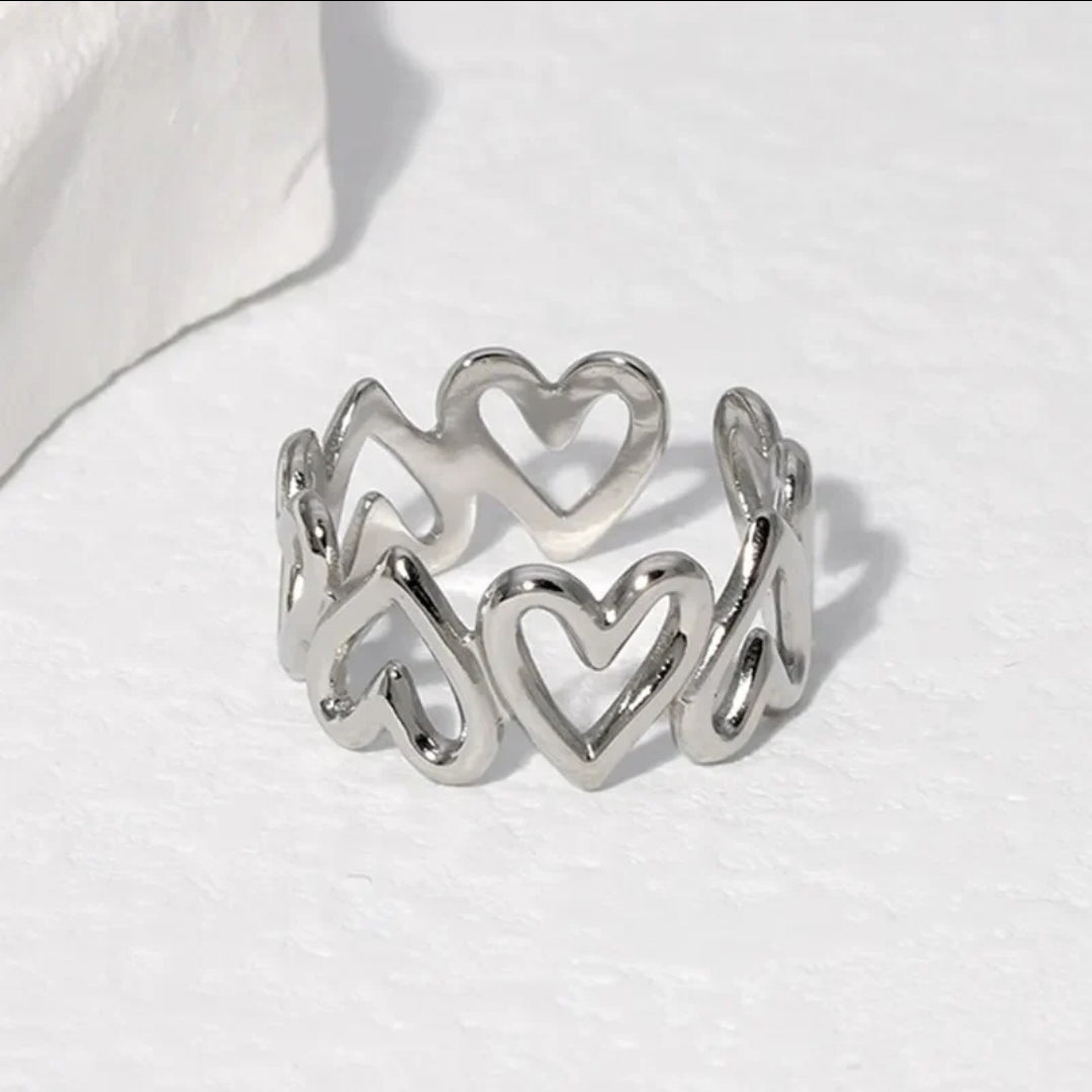 Love heart Open Ring