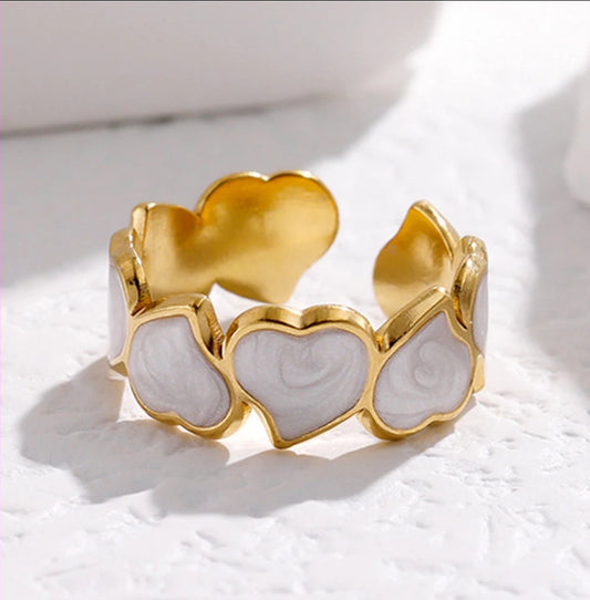 Sweet Multi Heart Ring